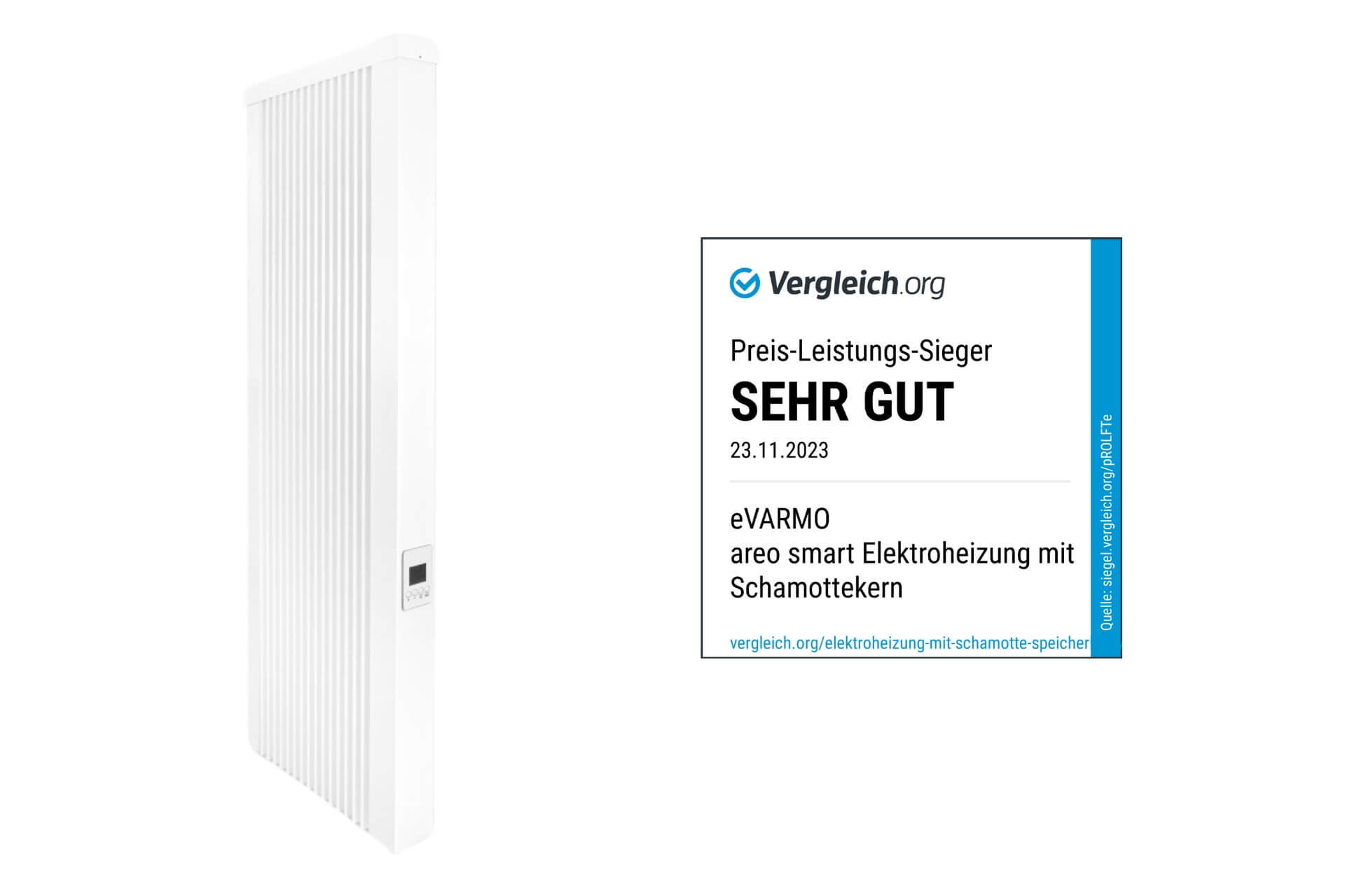 Flächenspeicherheizung hoch "areo smart up" Elektroheizung